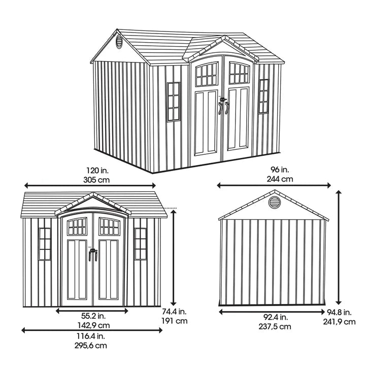 10 Ft. x 8 Ft. Outdoor Storage Shed