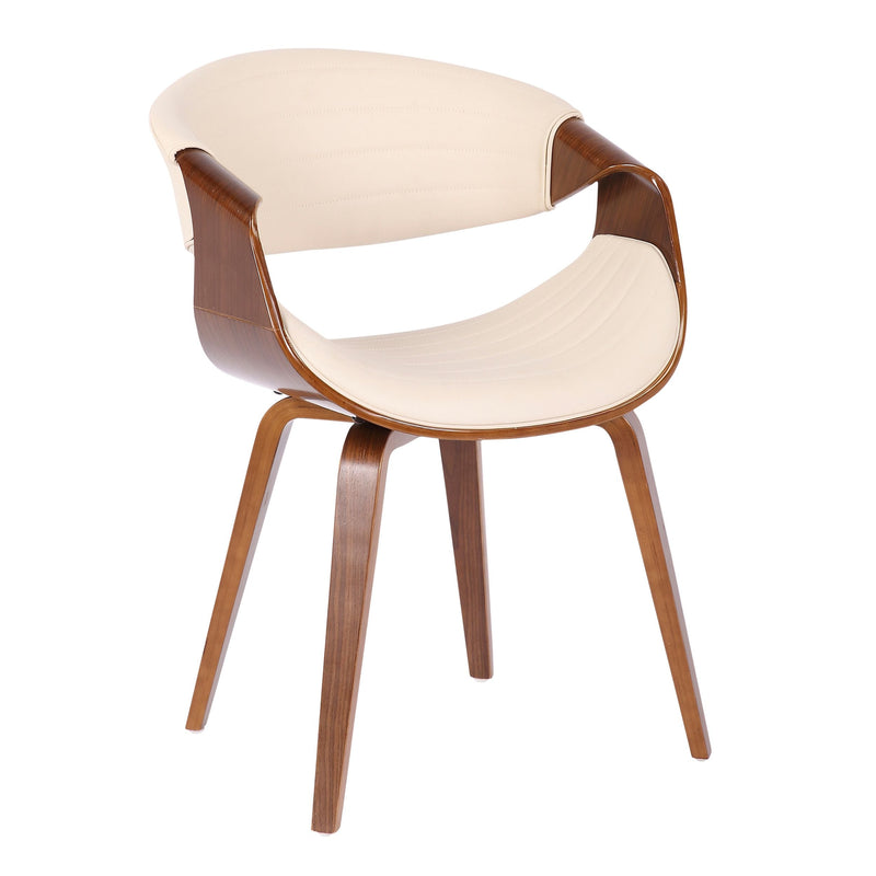 Symphony Faux Leather Dining/ Accent Chair, Cream E147