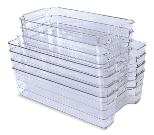 Clear Organization Bin Set, 8-pc J4899
