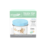 Tough Tops Durable Plastic Lids, Regular-Mouth, Assorted, 4-pk