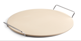 Ceramic Round Pizza Stone & Serving Rack, 15-in