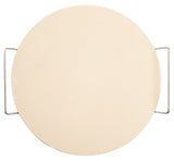 Ceramic Round Pizza Stone & Serving Rack, 15-in
