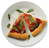 Ceramic Round Pizza Stone & Serving Rack, 15-in