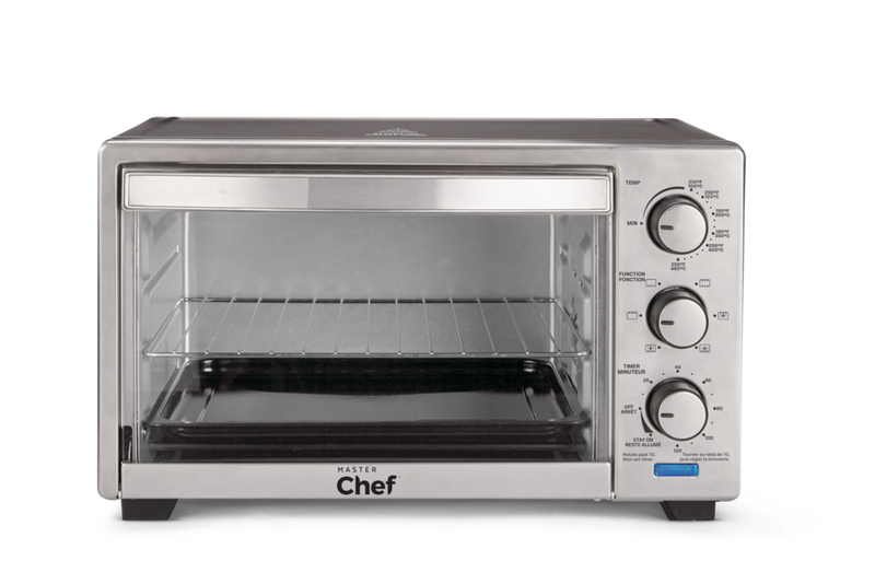 Convection Toaster Oven with 4 Functions, Stainless Steel, Black, 6-Slices N8741