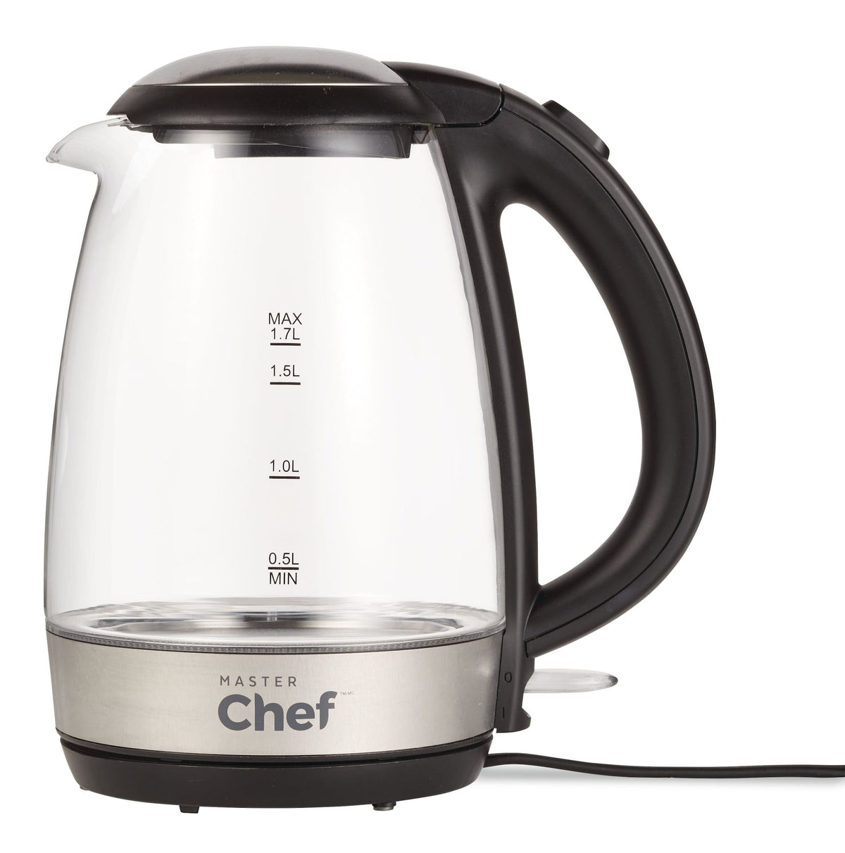 Cordless Electric Kettle with Blue Light, Glass, 1.7L