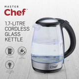 Cordless Electric Kettle with Blue Light, Glass, 1.7L