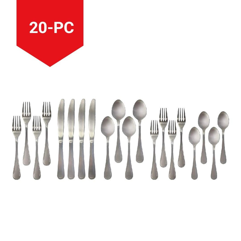 Round Stainless Steel Flatware Set, Serves 4, 20-pc F6814