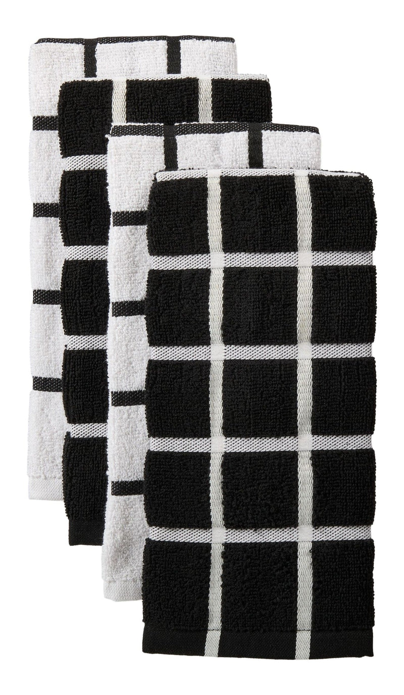 Terry Kitchen Towels, Reusable, Various Colours, 16-in x 26-in, 4-pk F7234