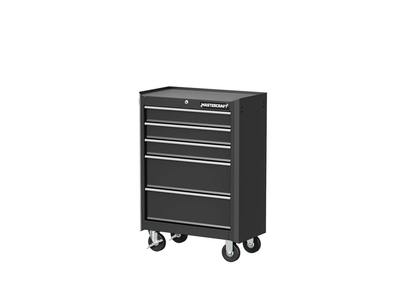 5-Drawer Tool Storage Cabinet, Black, 24-in Q9252