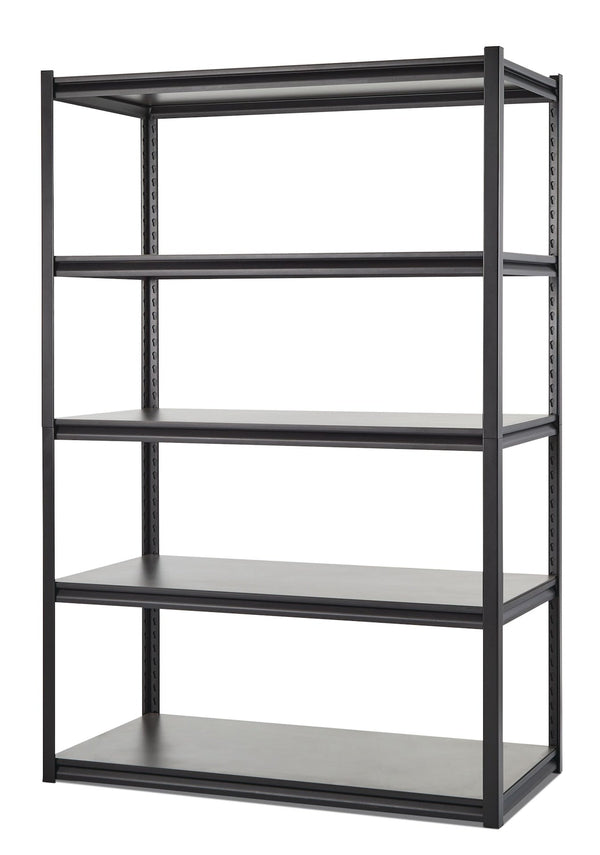Adjustable 5-Shelf Steel Metal & Wood Storage Rack/Shelving Unit, 48 x 24 x 72-in C3050
