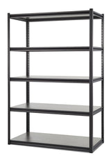 Adjustable 5-Shelf Steel Metal & Wood Storage Rack/Shelving Unit, 48 x 24 x 72-in
