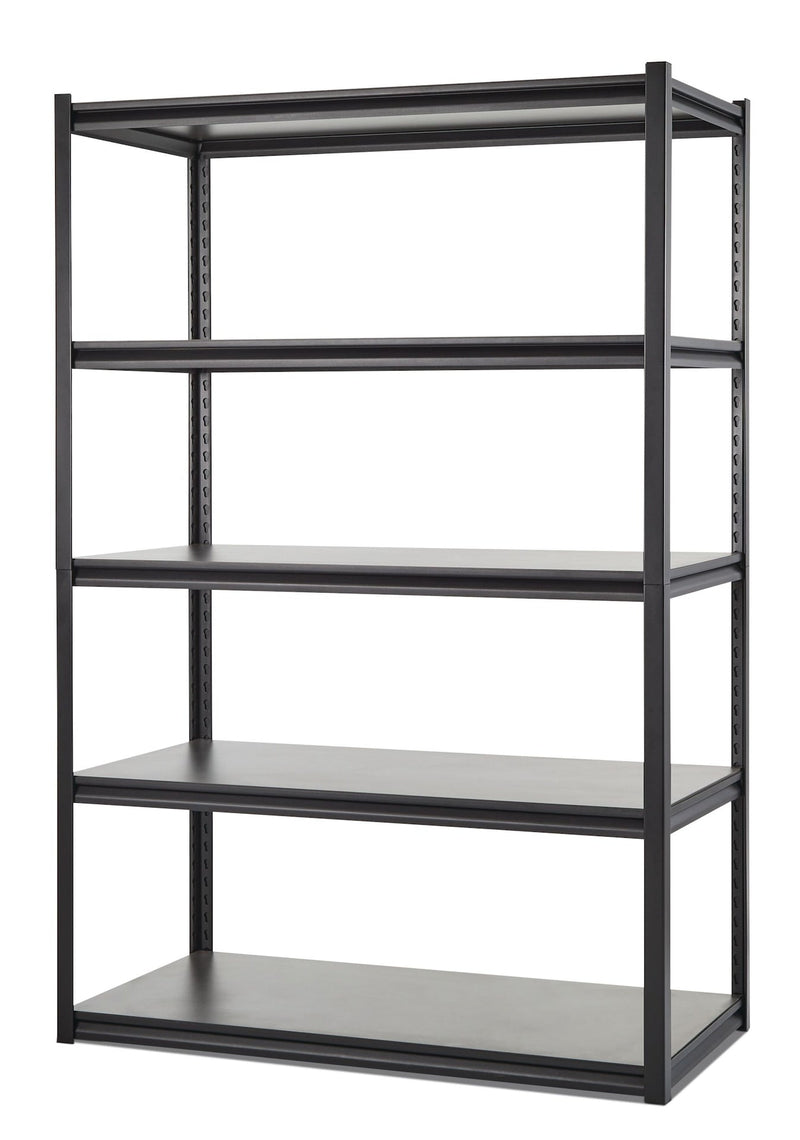 Adjustable 5-Shelf Steel Metal & Wood Storage Rack/Shelving Unit, 48 x 24 x 72-in W1991