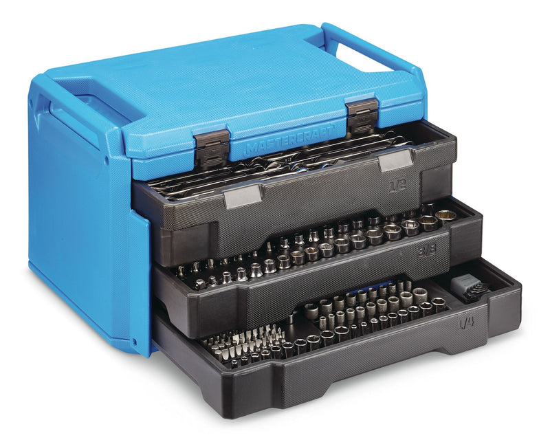 Socket Set, 270-pc, SAE / Metric, CRV, Nickel-Chrome Plating K3612