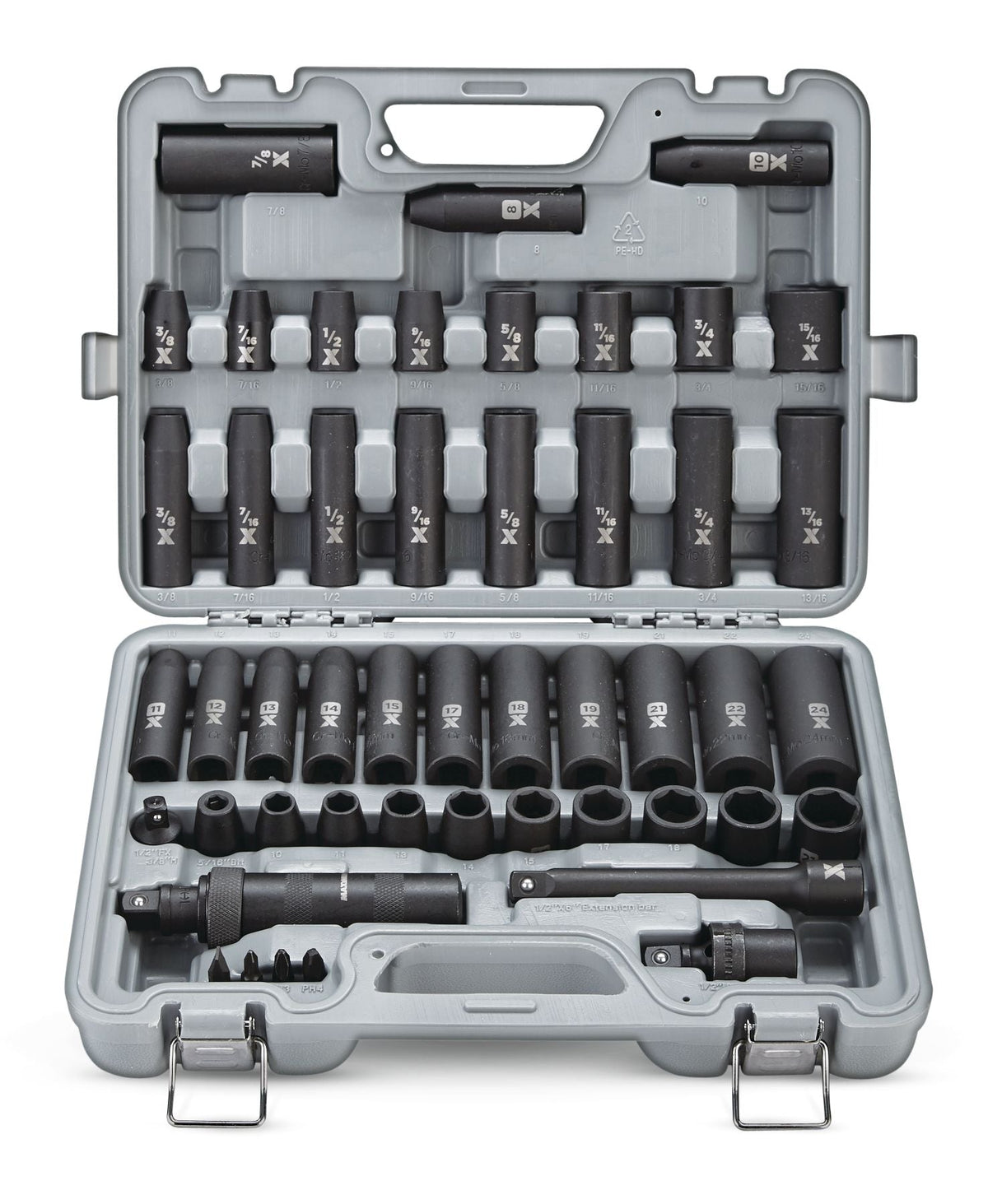 1/2-in Drive Professional Grade Impact Socket Set, 48-pc, CRMO
