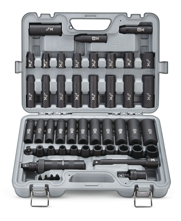 1/2-in Drive Professional Grade Impact Socket Set, 48-pc, CRMO N6492