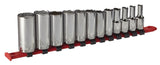 3/8-in Drive Deep Socket Set 12-pc, SAE, CRV, Nickel-Chrome Plating