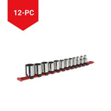 3/8-in Drive Regular Socket Set 12-pc, SAE, CRV, Nickel-Chrome Plating