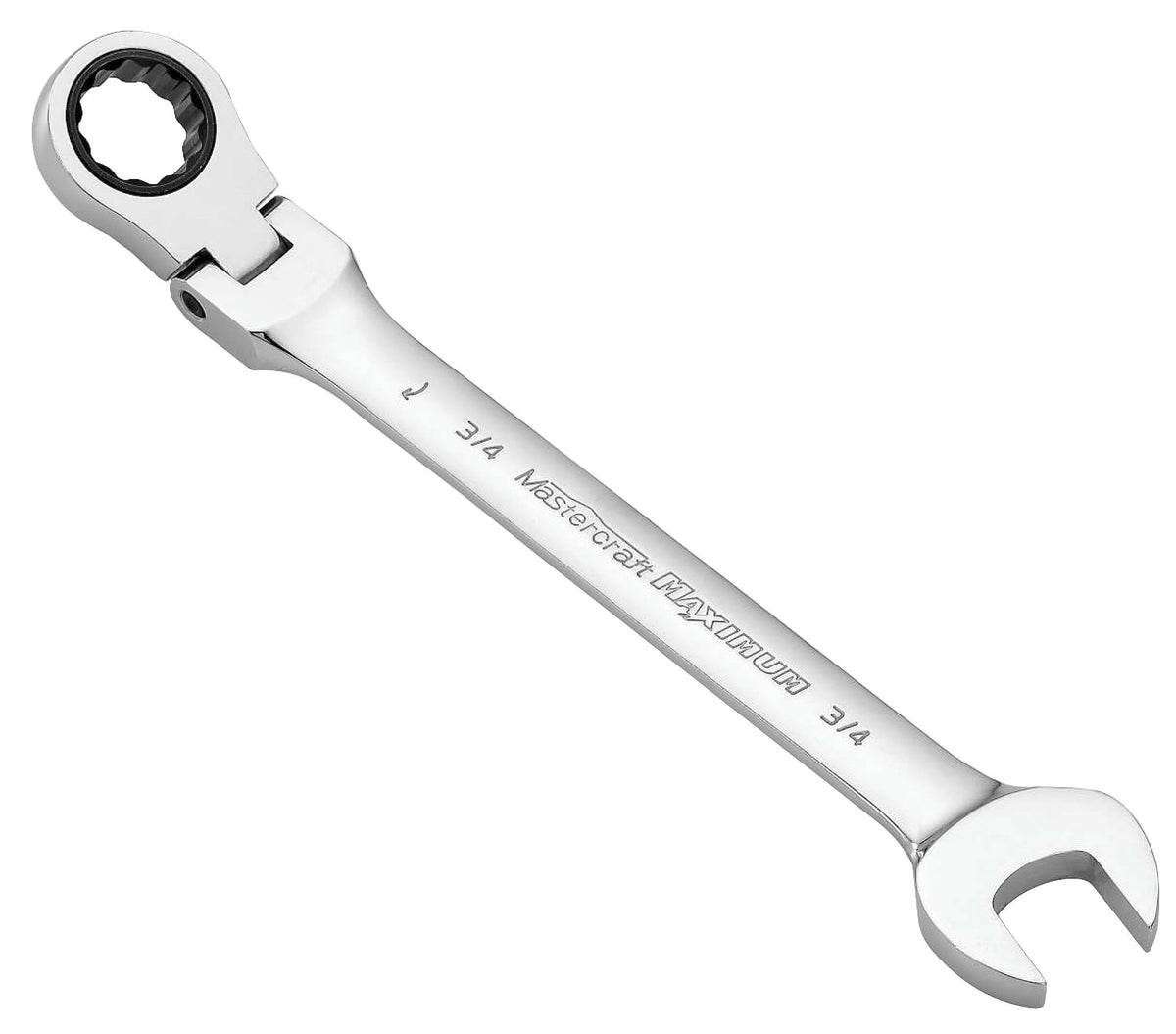 Flexhead Ratcheting Wrench, Assorted Sizes, SAE/ Metric, Metal, Chrome