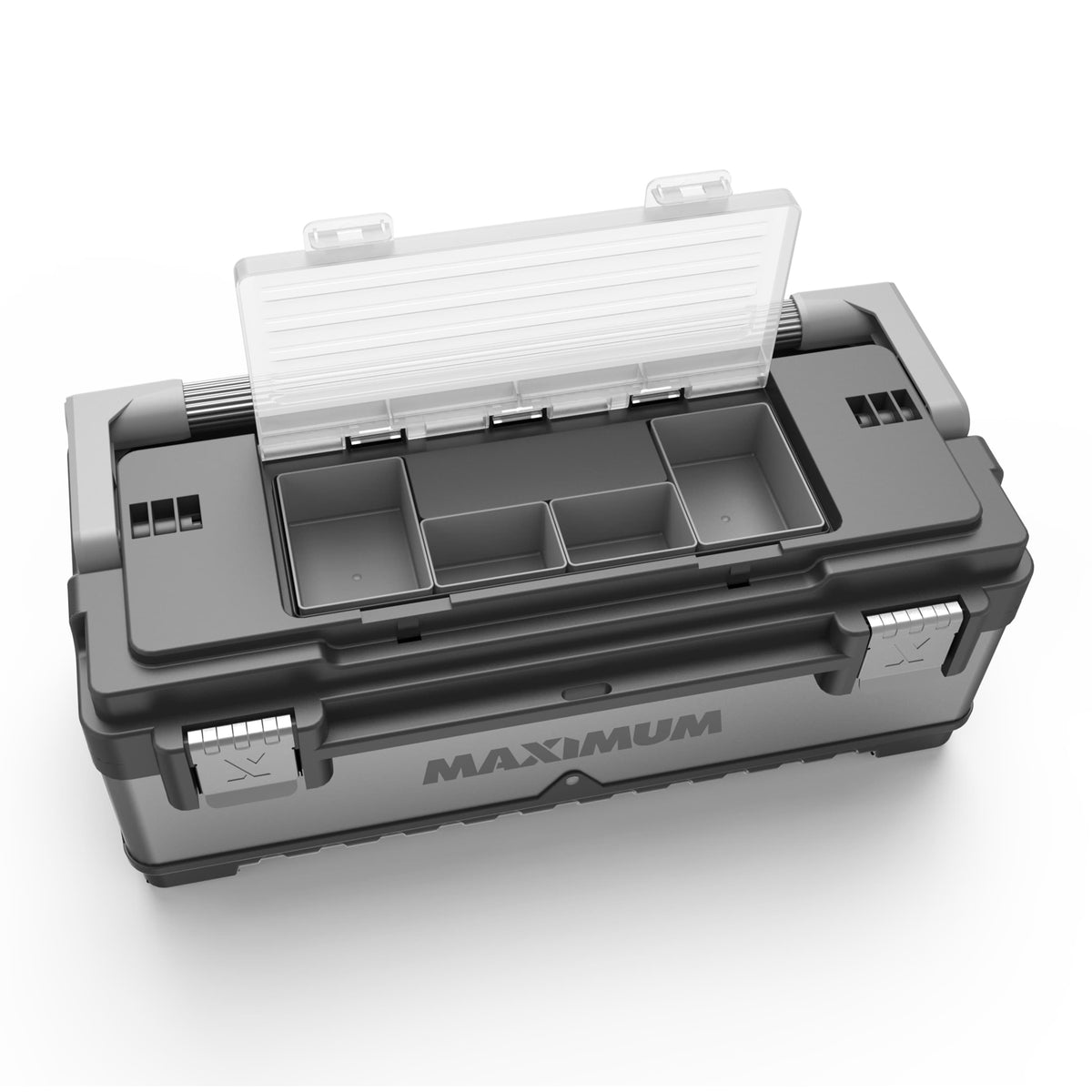 Heavy-Duty Metal & Plastic Tool Box with Removable Tray, 23-in