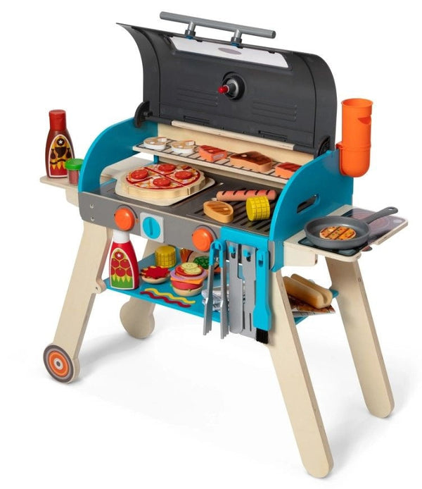 Wooden Deluxe Barbecue Grill, Smoker and Pizza Oven Playset, Ages 3+ P632