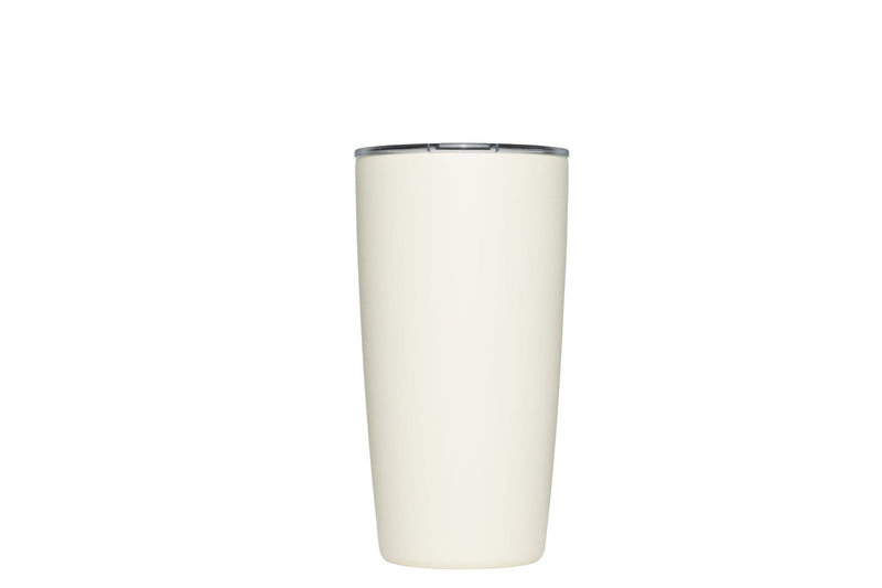 Stainless Steel Insulated Travel Tumbler with Press-Fit Slide Lid, Sandstone White, 16-oz Z4406
