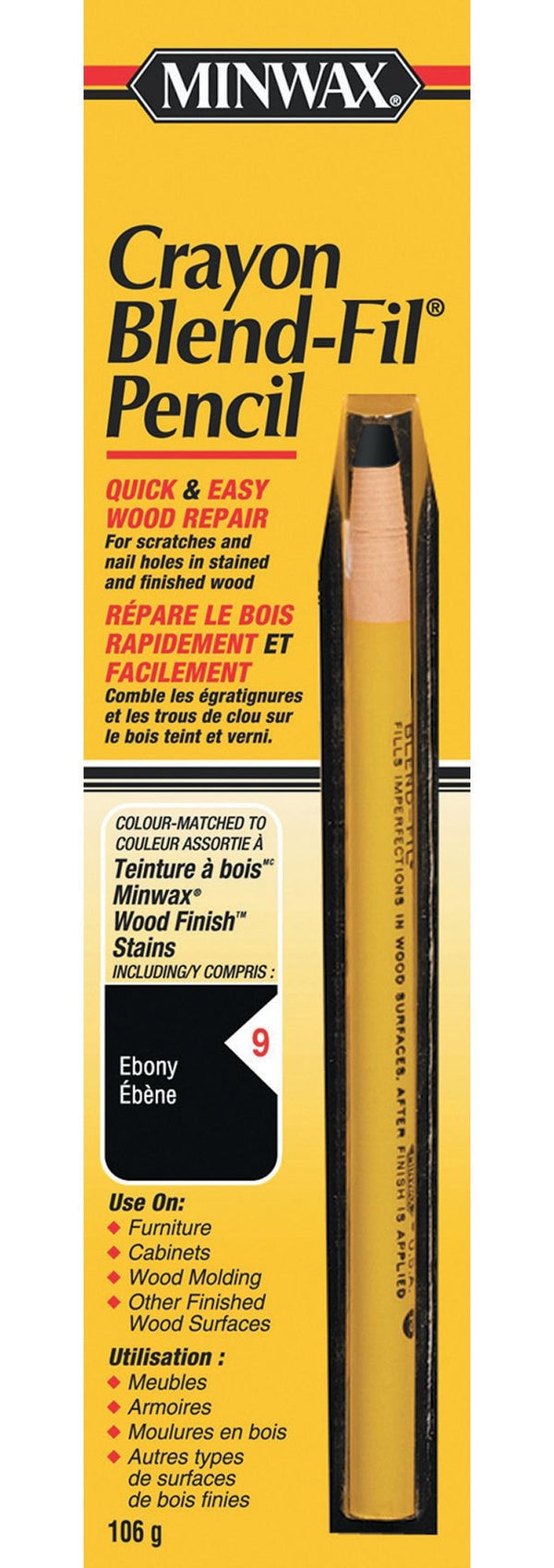 Crayon Blend-Fil Wood Pencil, Ebony I4529