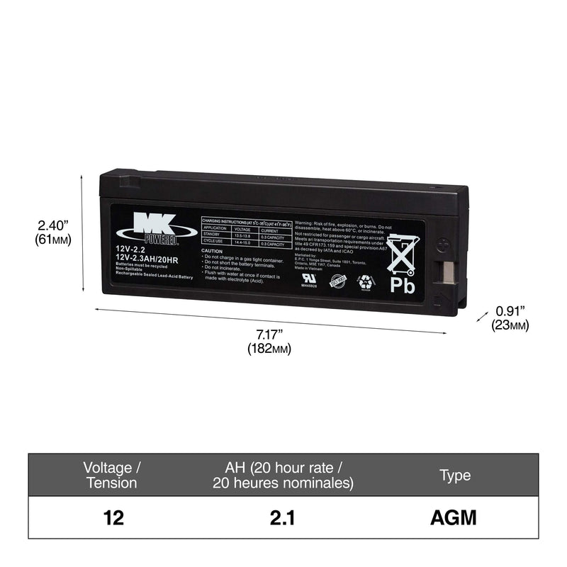 12-Volt 2.3 Ah SLA Battery E4253