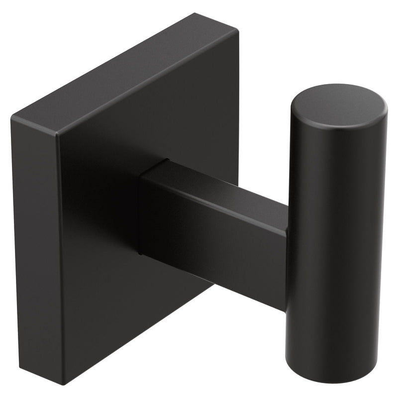 Triva Single Robe Hook, Matte Black M2106