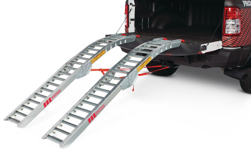 Steel Rung Folding Arched Loading Ramps Pair, Easy-To-Use, 84-in, 2-pc K8233