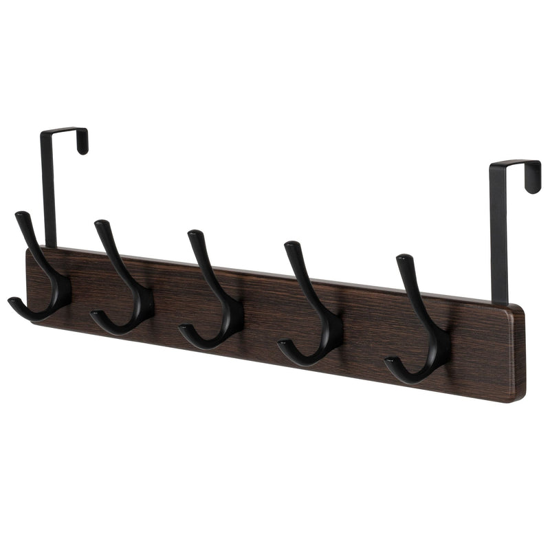 21.6" Traditional Wall 5 Hook Rack, Brown G4863