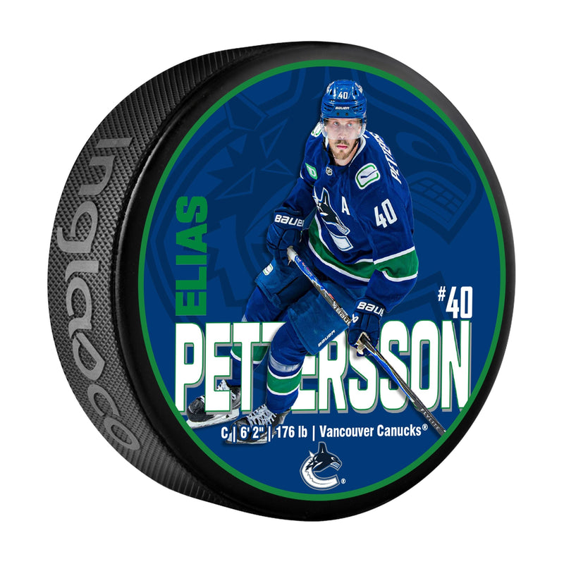 Elias Pettersson Hockey Puck, 6-oz N2971