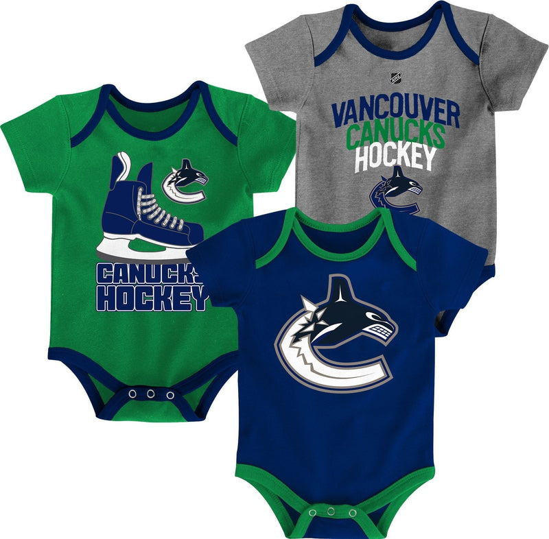 Infant/Baby Bodysuit Onesie, Blue/Green/Grey, 3-pk B5215