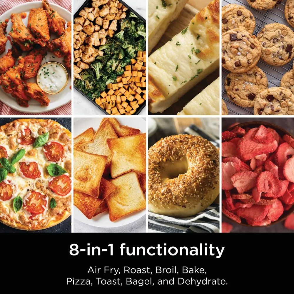 Flip Space-Saving 8-in-1 Toaster Oven & Air Fryer