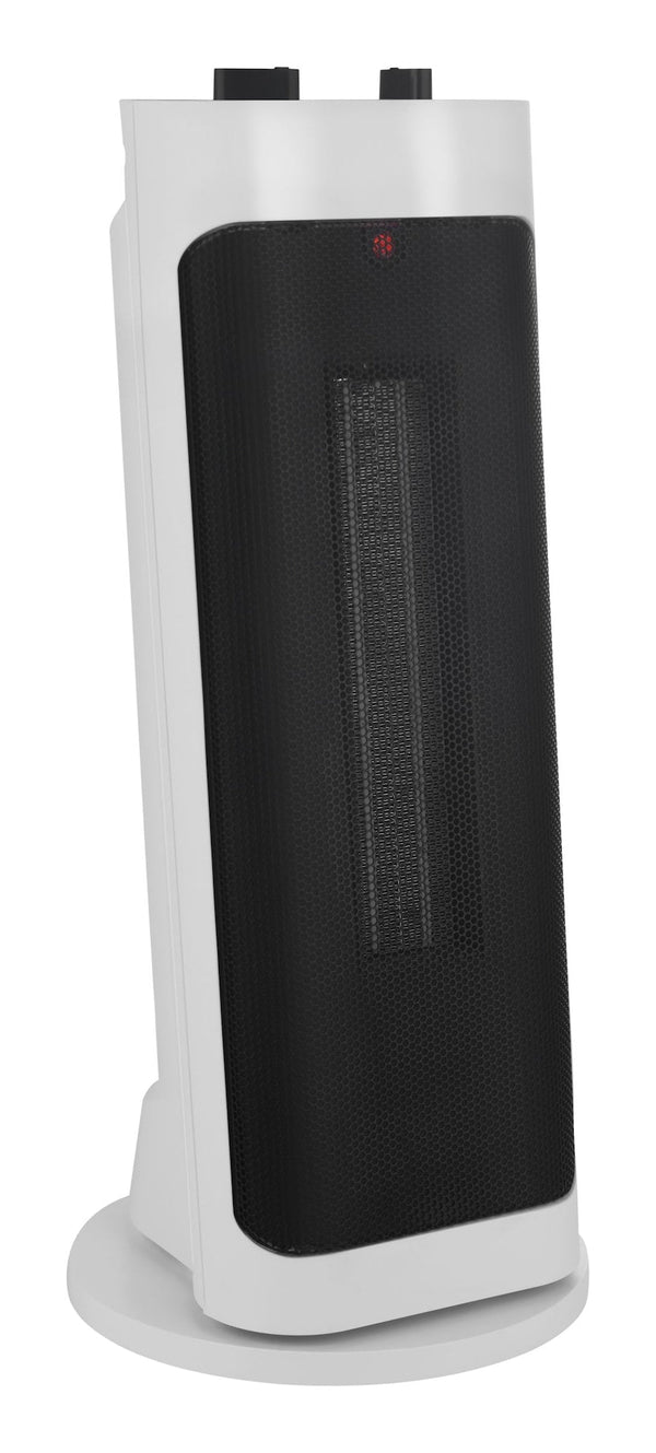 Oscillating Tower Ceramic Space Heater withThermostat, 1500W, White, 18-in M9789