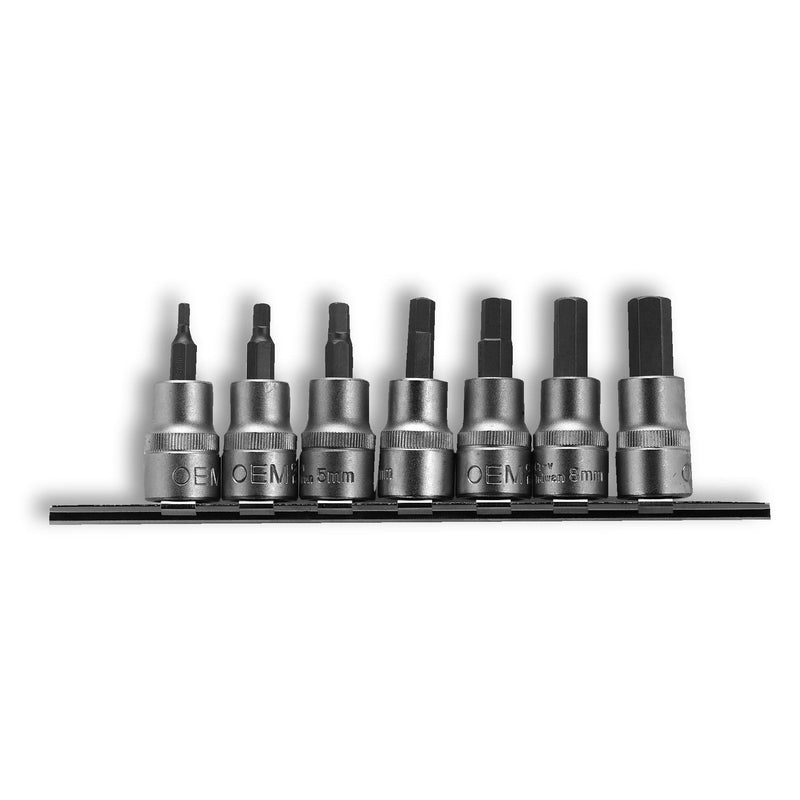 3/8-in Drive Metric Hex Socket Set, 7-pc, Assorted Sizes, 44004 R6900