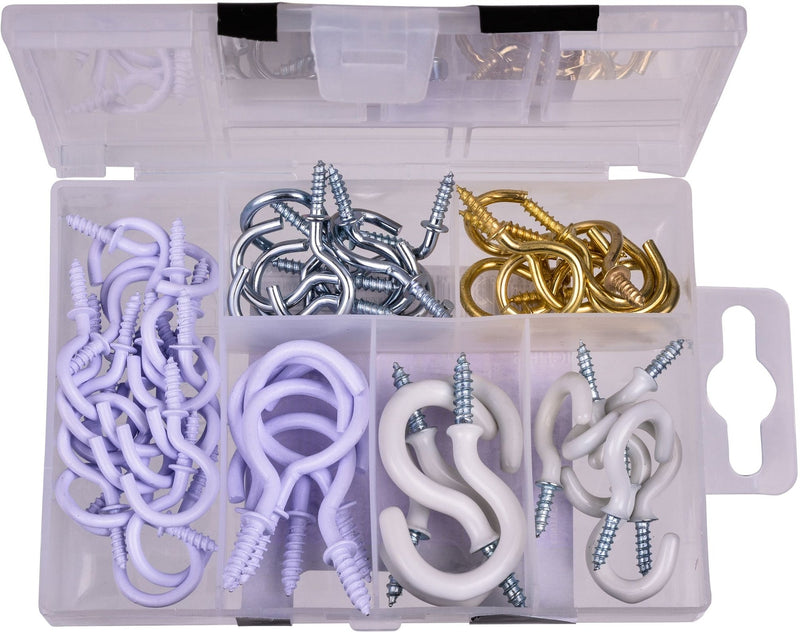 Cup Hooks Set, Assorted, 55-pk K6095