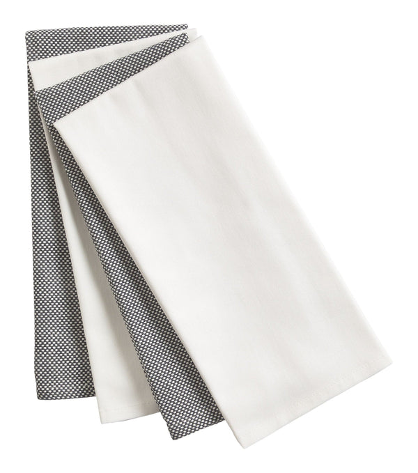 All-Purpose Cotton Kitchen Towels, Grey, 4-pk D4697