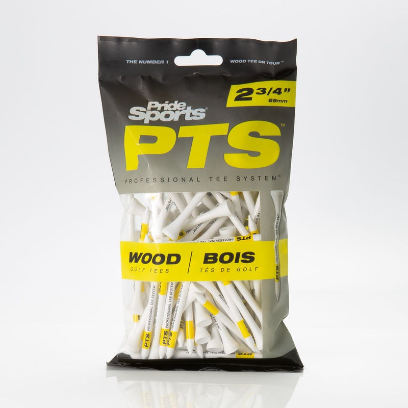 Pride Professional Biodegradable Hardwood Golf Tees, 2-3/4-in, 100-pk, White Y1603