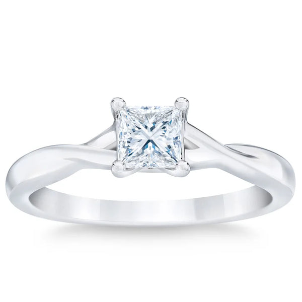 Princess Cut Diamond Solitaire Ring (0.50 ct) G571