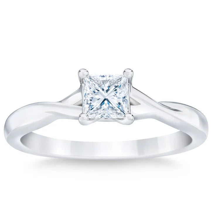 Princess Cut Diamond Solitaire Ring (0.50 ct) G571
