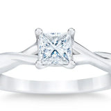 Princess Cut Diamond Solitaire Ring (0.50 ct)