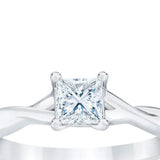 Princess Cut Diamond Solitaire Ring (0.50 ct)