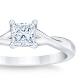 Princess Cut Diamond Solitaire Ring (0.50 ct)
