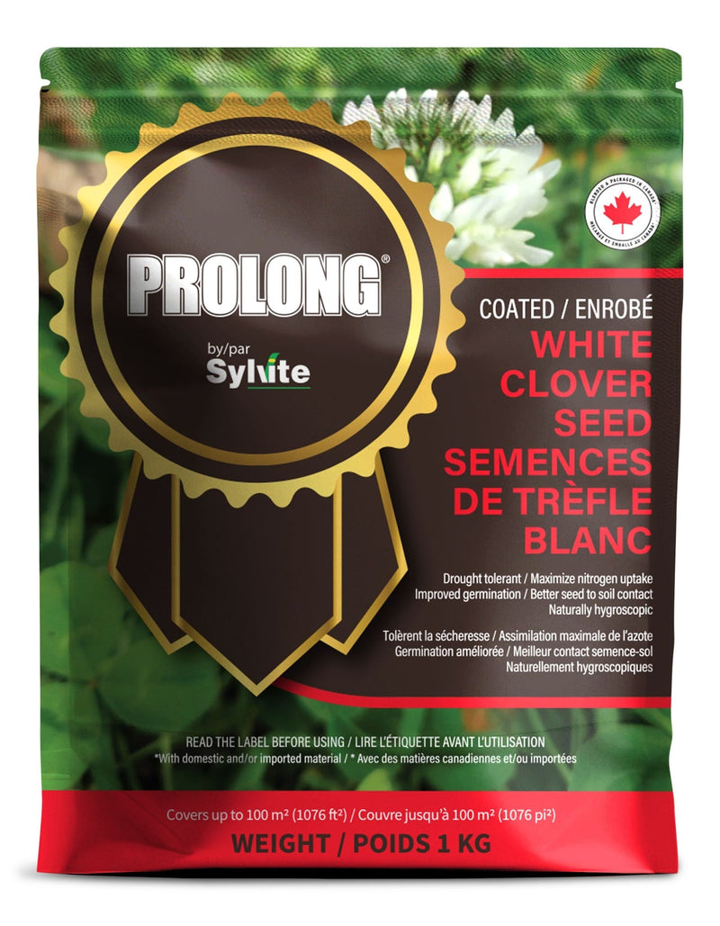 Drought Tolerant White Clover Seed Bag, Water Saving, 1kg D9482