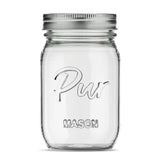 Mason Regular Mouth Glass Jar with Lid & Band, 16-oz/473-mL, 12-pk