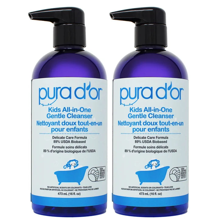 Pura D'or Kids All-in-One Gentle Cleanser, 2 x 473 mL F2702