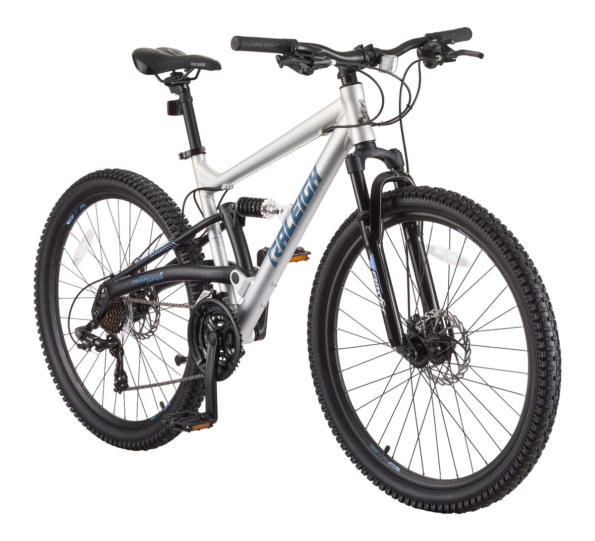 Tracker DS Mountain Bike with 21-Speed Shimano Shifting System, Silver