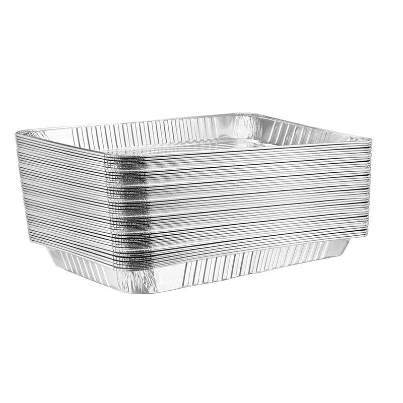 Rectangle Foil Reusable Medium Size Steam Baking Pan, Silver, 20-in, for Baking/Cooking/Steaming X9661