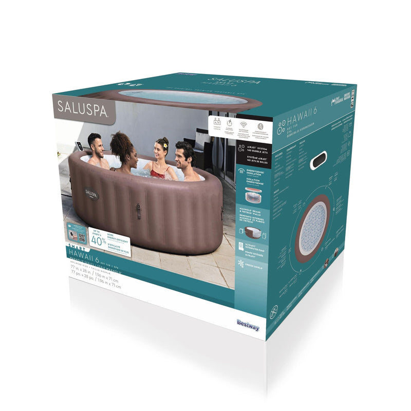 Hawaii Smart AirJet 6-Person Terracotta Round Spa, 77-in x 28-in F644
