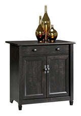 Edge Water 2-Door Storage Cabinet With Adjustable Shelf, Estate Black Finish